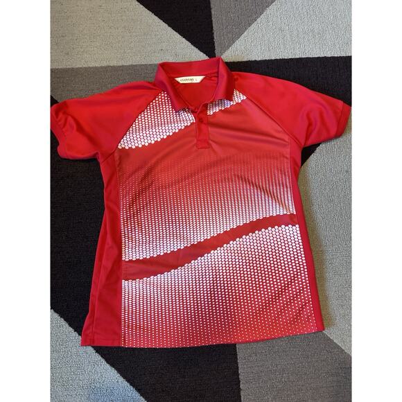 Clovery Shirt Mens‎ Large Red Short Sleeve Polo Golf - Picture 1 of 5